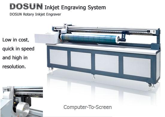 Sistema giratório do gravador da tela do Inkjet, computador giratório da impressão para selecionar a máquina de gravura 0